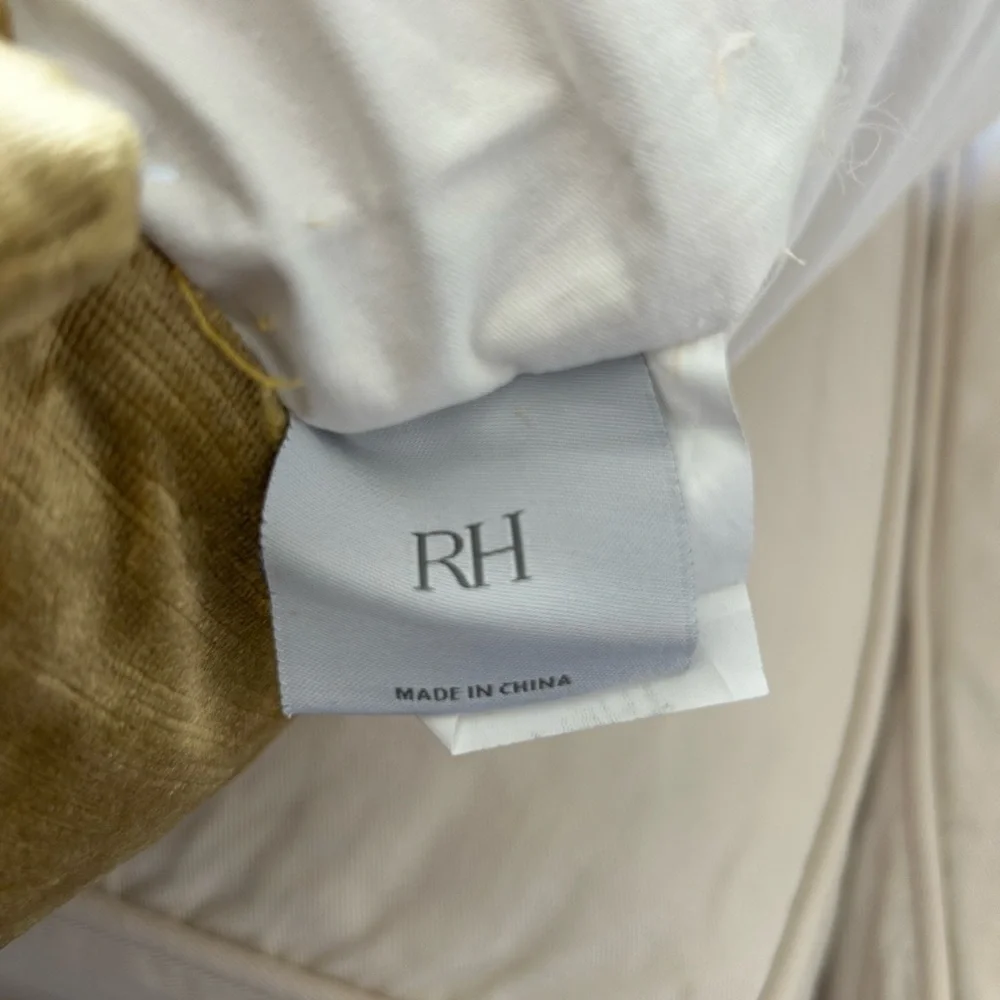 2 restoration hardware gold pillows